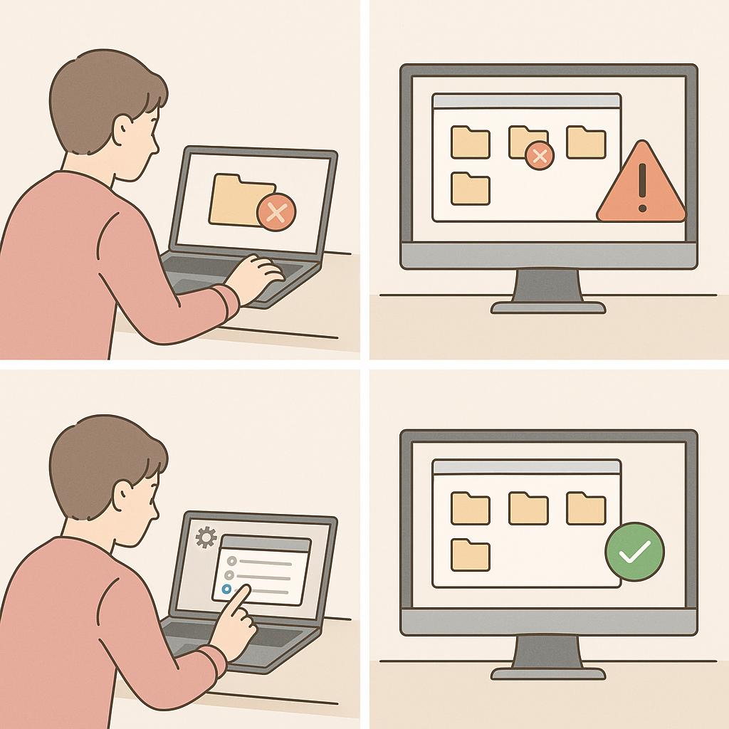 공유폴더 접근 안됨