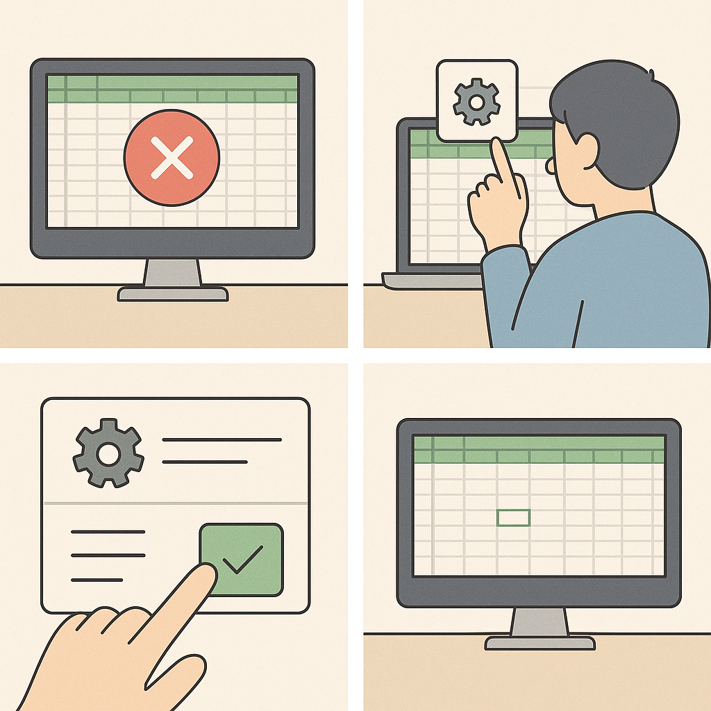 엑셀 셀 서식 오류