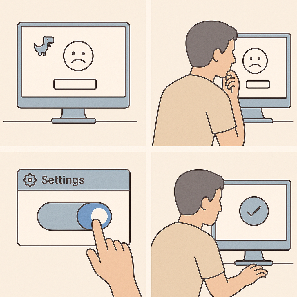 사이트에 연결할 수 없음