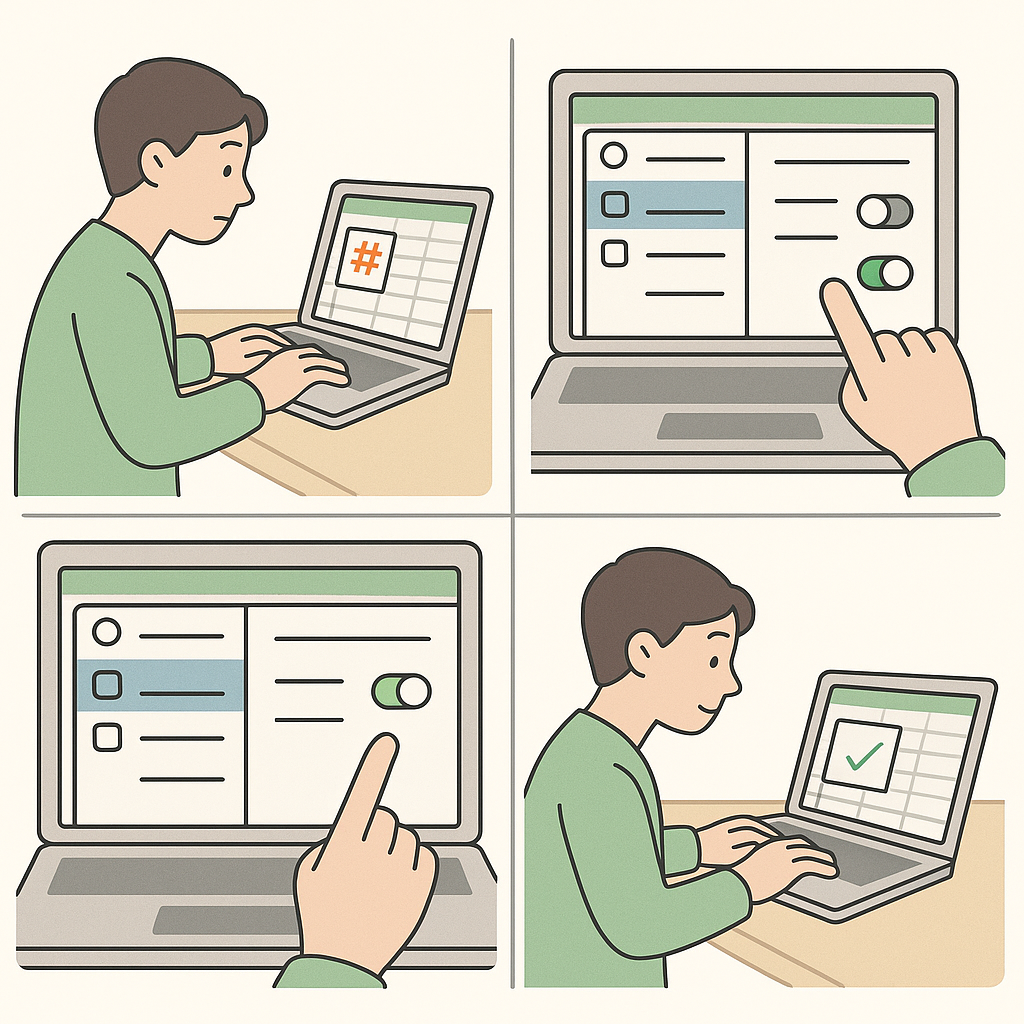 엑셀 수식 오류 해결